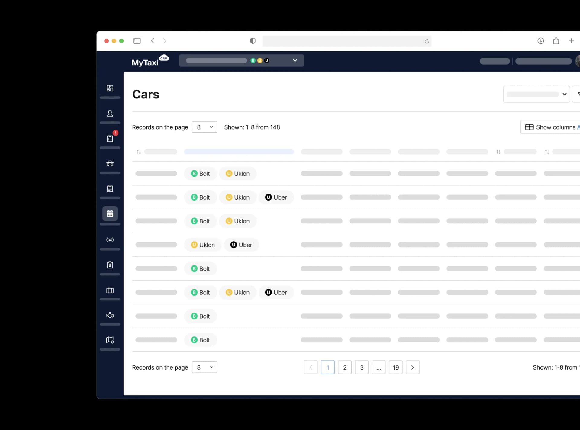 Ride-hailing platforms (Uber, Bolt, Careem, Uklon, etc.)